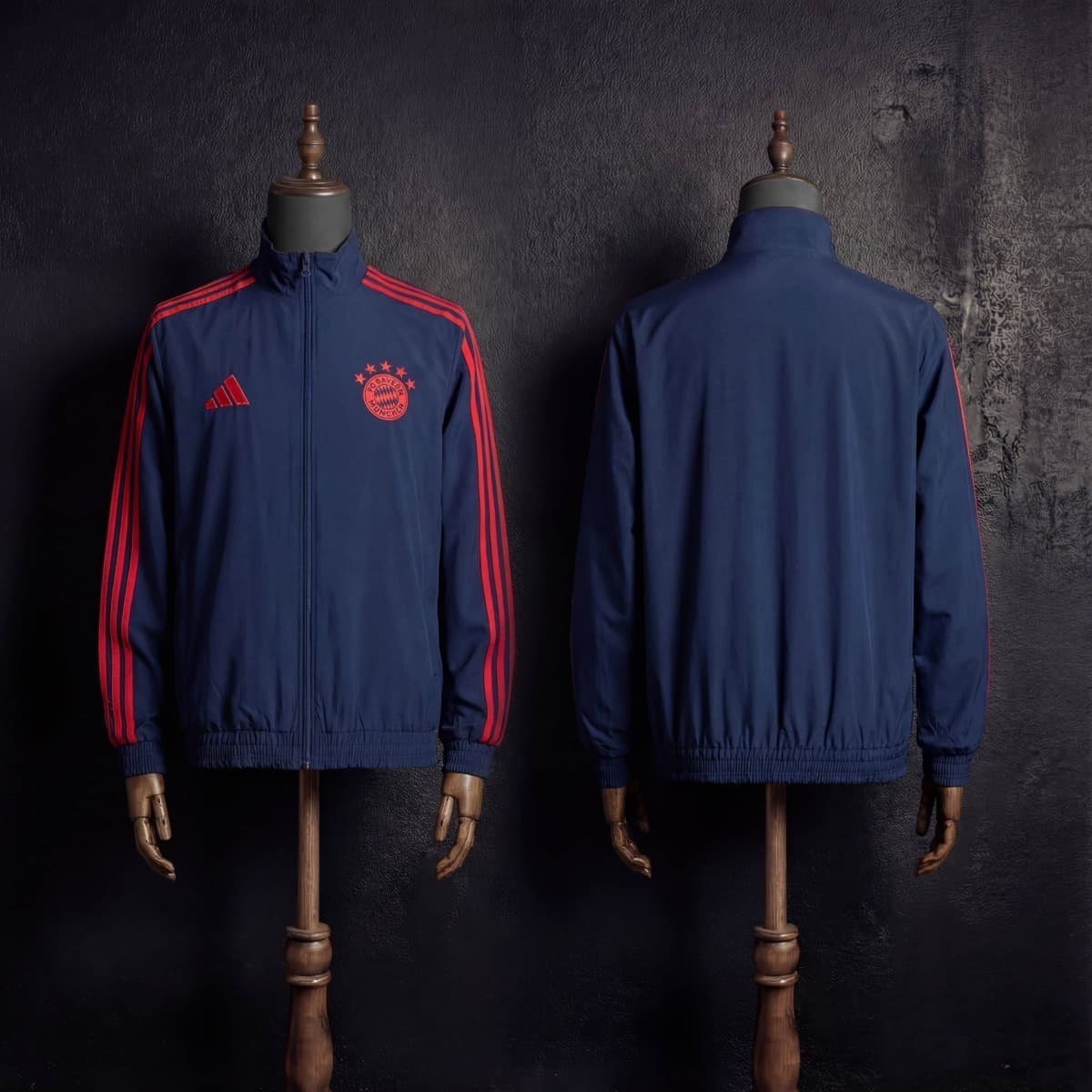 2025/26 Bayern Munich Royal Blue ReverSible Windbreaker S-3XL detalj 14