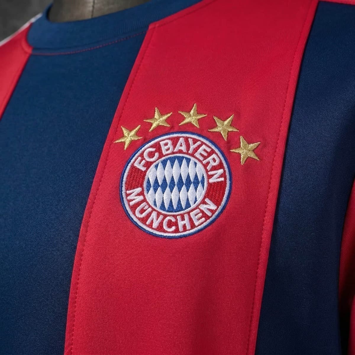2025/26 Bayern Munich Long Sleeve Red & Cyan Sweatshirt M-3XL detalj 3