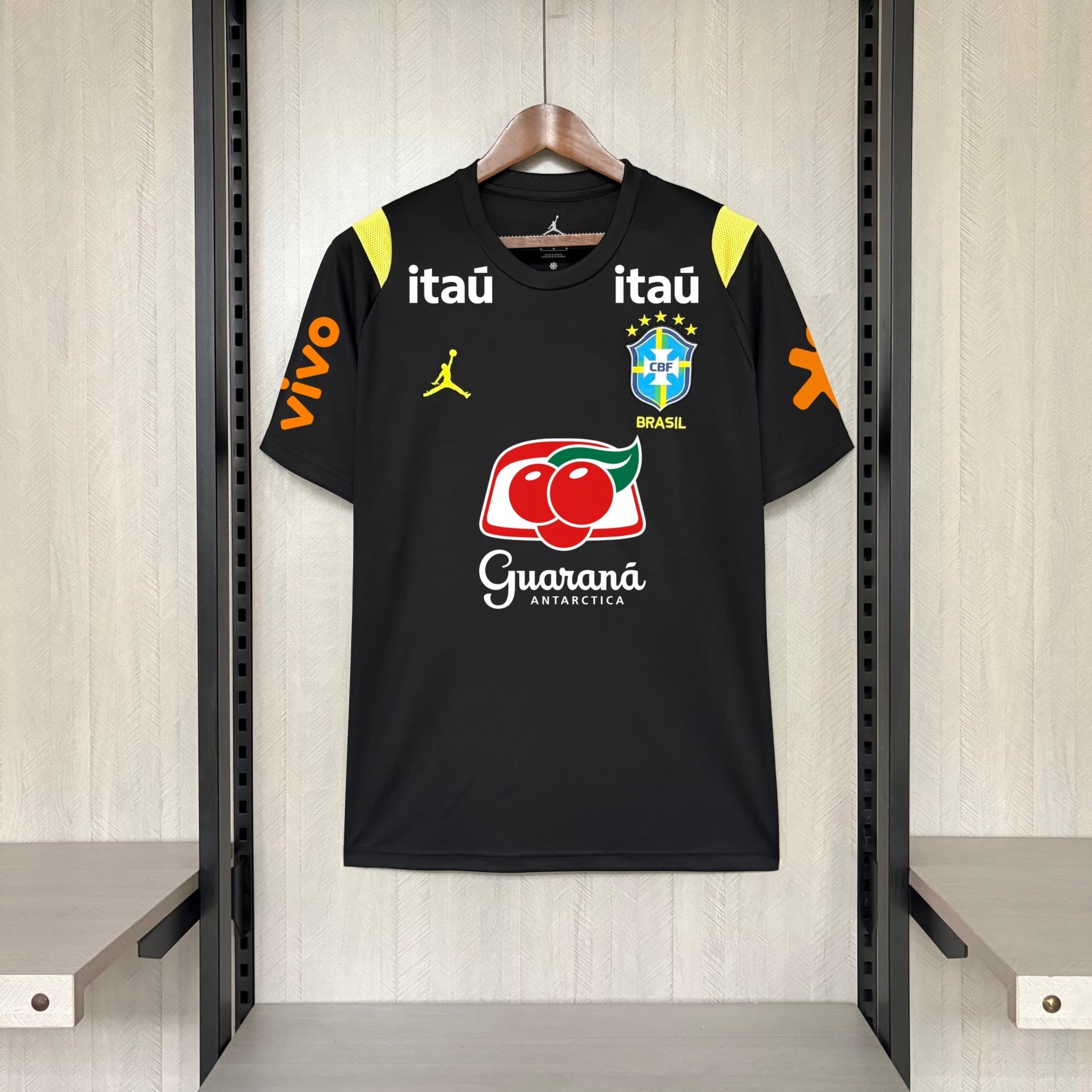 Brazil 2026 World Cup Training Black jersey All Sponsors S-4XL detalj 2