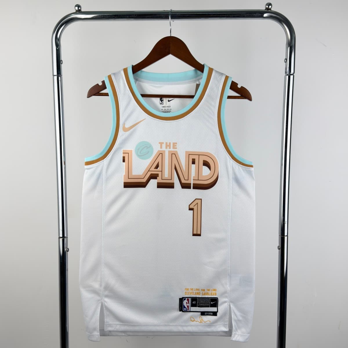Cleverland Cavaliers Round Neck White Jersey HARDEN#1 S-XXL detalj 2