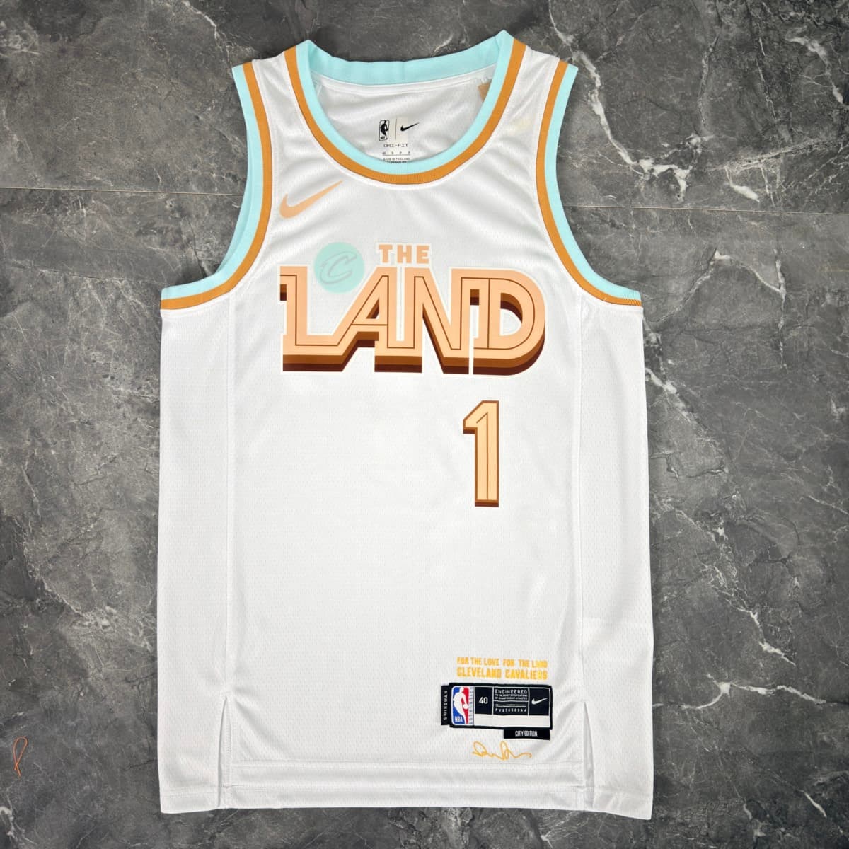 Cleverland Cavaliers Round Neck White Jersey HARDEN#1 S-XXL detalj 4