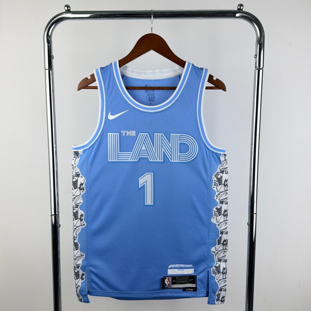 2025 Cleverland Cavaliers Round Neck Blue City Edition Jersey HARDEN#1 S-XXL detalj 2