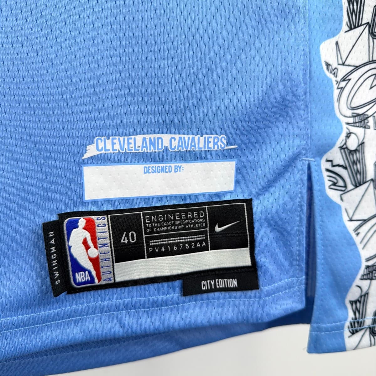 2025 Cleverland Cavaliers Round Neck Blue City Edition Jersey HARDEN#1 S-XXL detalj 6