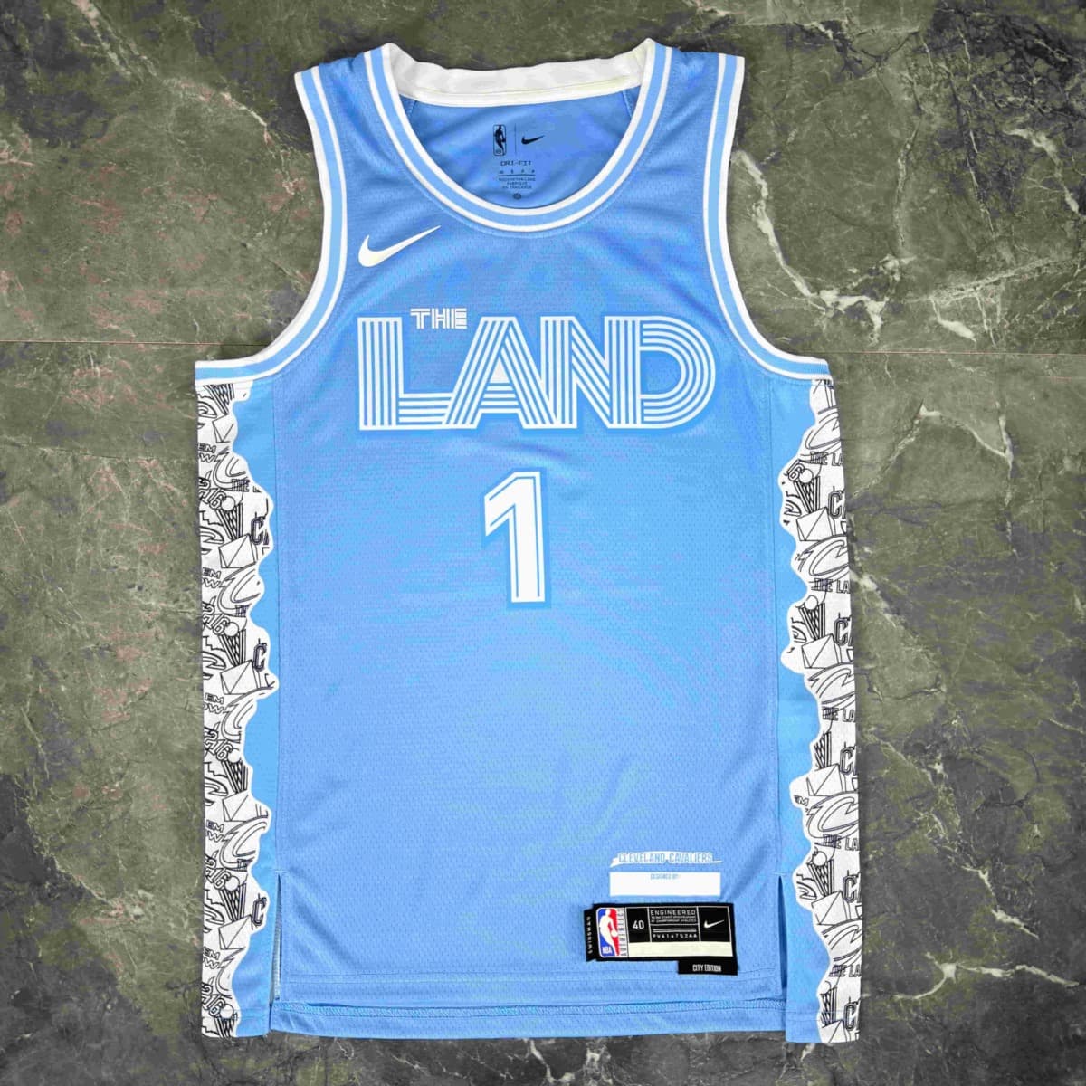 2025 Cleverland Cavaliers Round Neck Blue City Edition Jersey HARDEN#1 S-XXL detalj 12