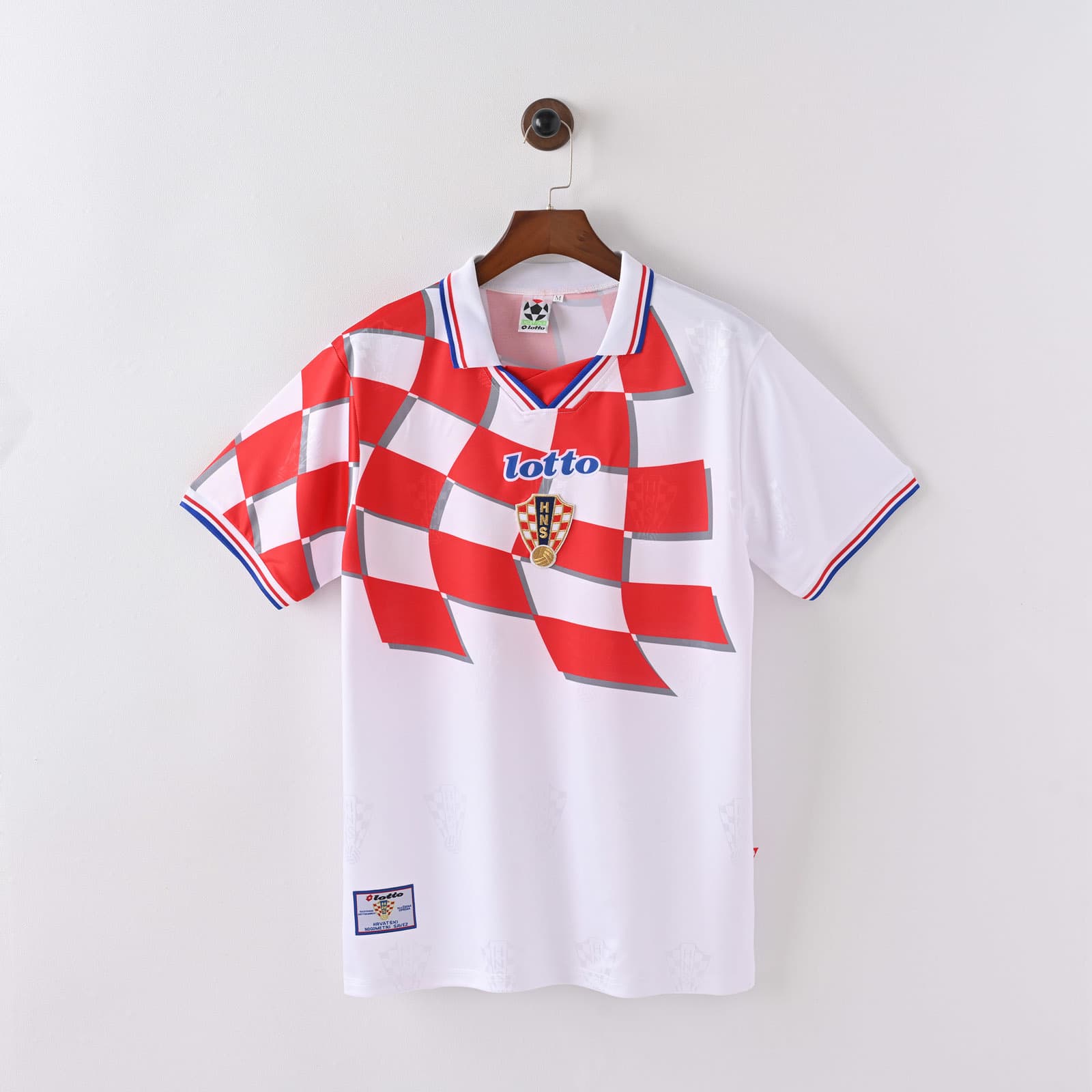 1998 Croatia Home Retro Soccer Jersey detalj 2