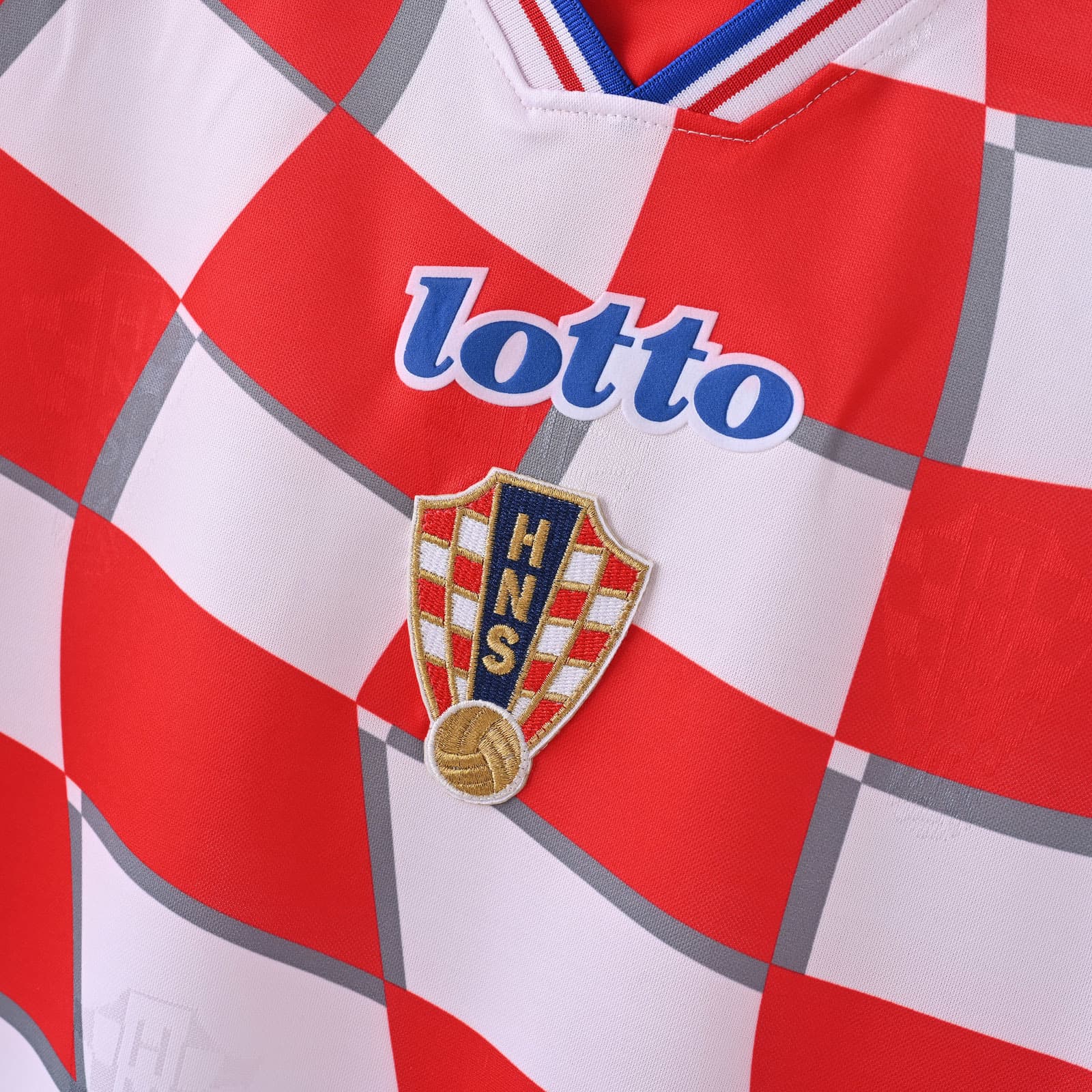1998 Croatia Home Retro Soccer Jersey detalj 5