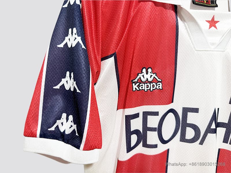 95/97 Red Star Belgrade home retro soccer jersey size S-2XL detalj 4