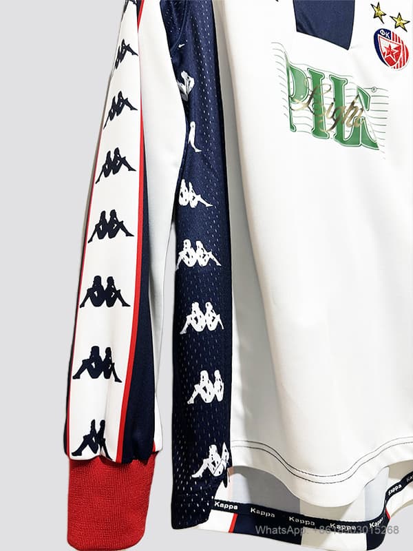 99/01 Red Star Belgrade away long sleeve retro soccer jersey size S-2XL detalj 3