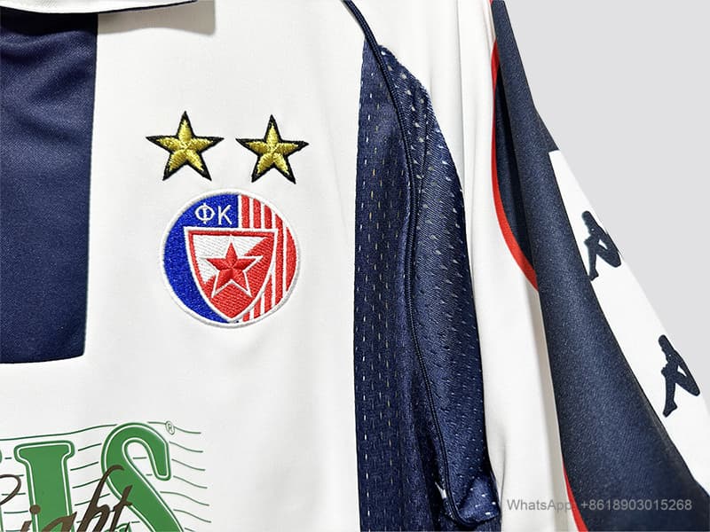 99/01 Red Star Belgrade away retro soccer jersey size S-2XL detalj 5