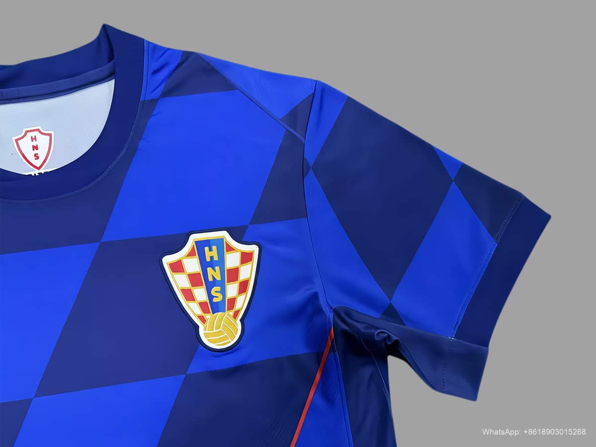 2024 Croatia away soccer jersey detalj 2