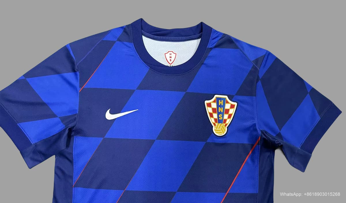 2024 Croatia away soccer jersey detalj 3