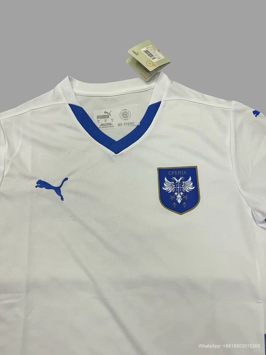 2024 Serbia away soccer jersey size S-4XL detalj 3