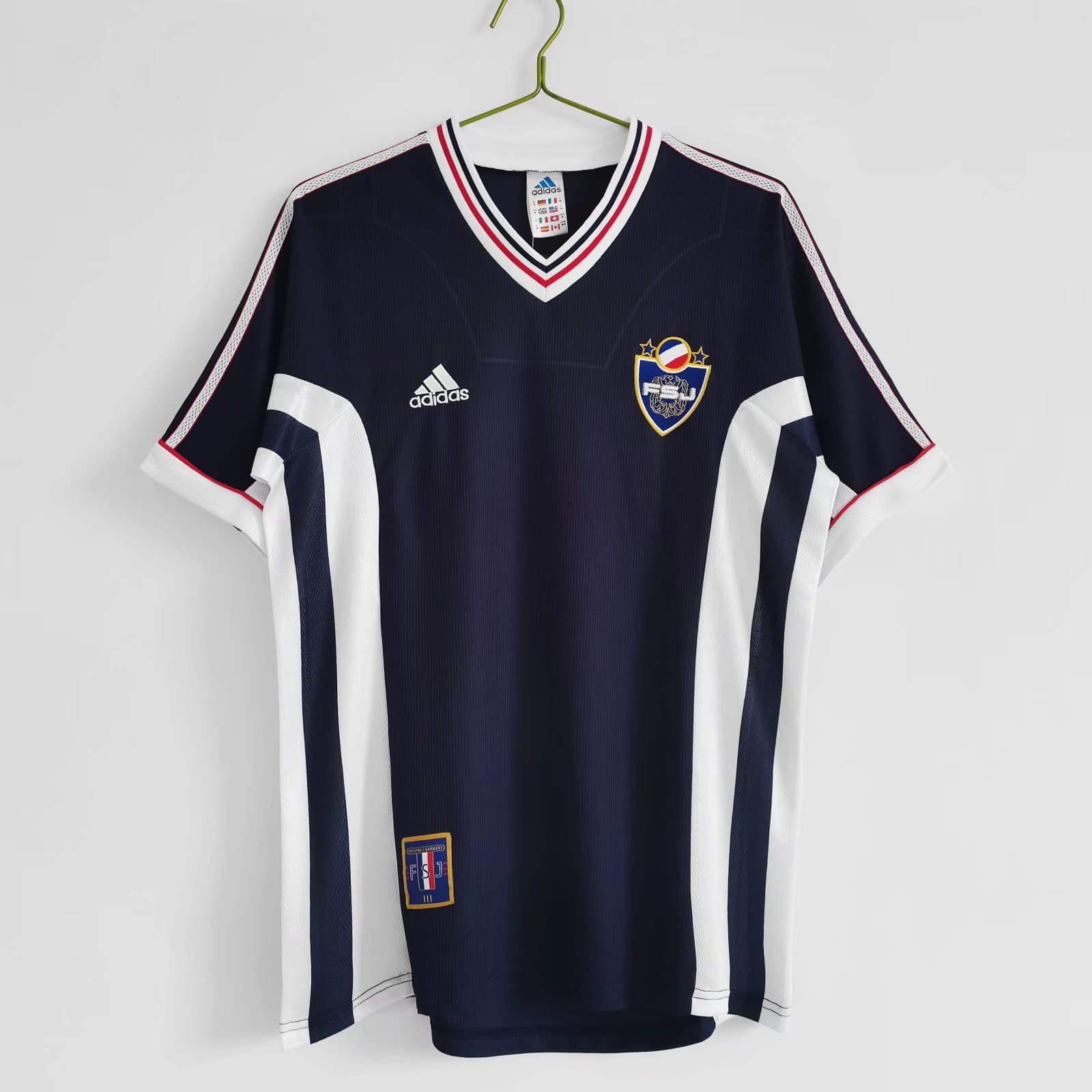 1998 Yugoslavia Home Retro Soccer Jersey detalj 2