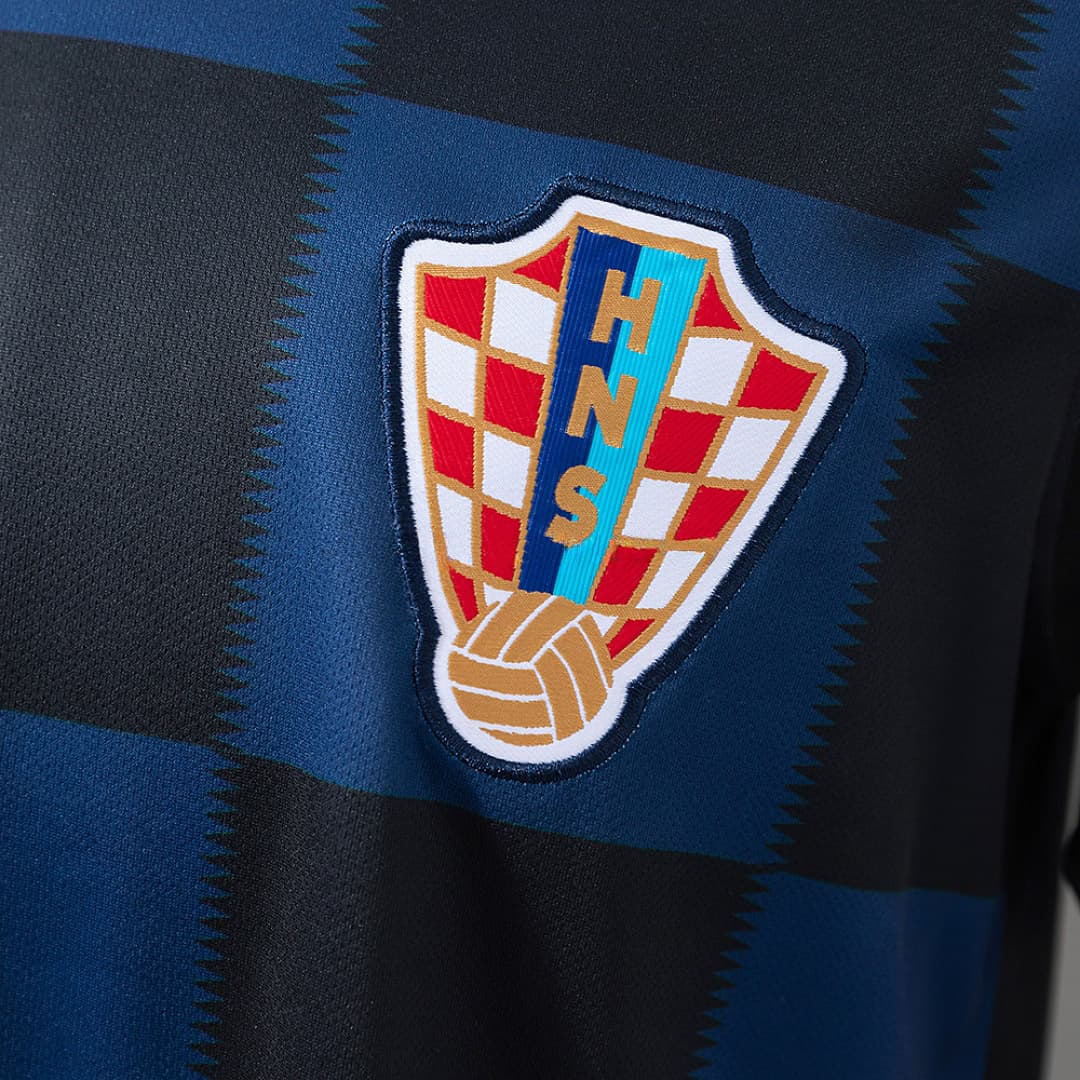2018 Croatia Away Retro Soccer Jersey detalj 4
