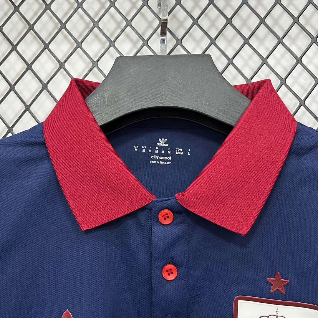 2026 Spain Navy Red Polo detalj 8