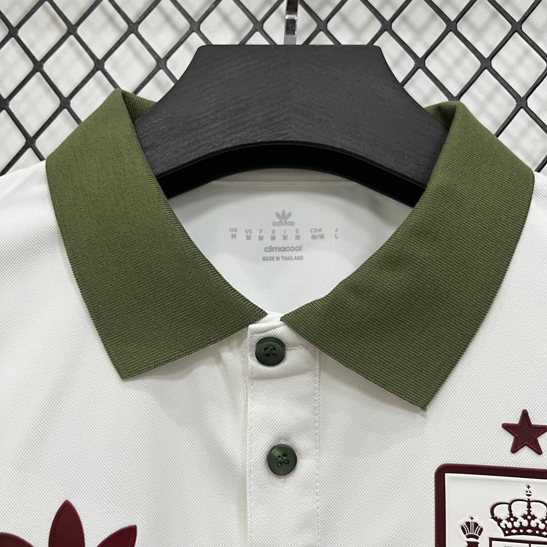2026 Spain White Dark Green Red Polo detalj 8