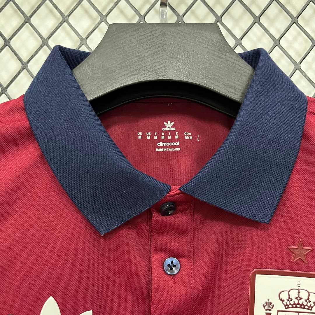 2026 Spain Red Navy Polo detalj 8