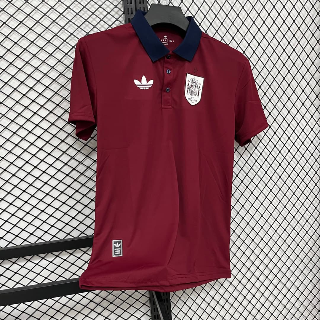 2026 Spain Red Navy Polo detalj 10