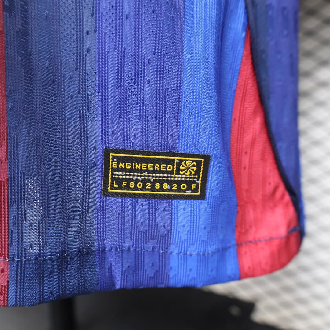 26/27 Barcelona Home Long Sleeve Player Version Soccer Jersey detalj 4