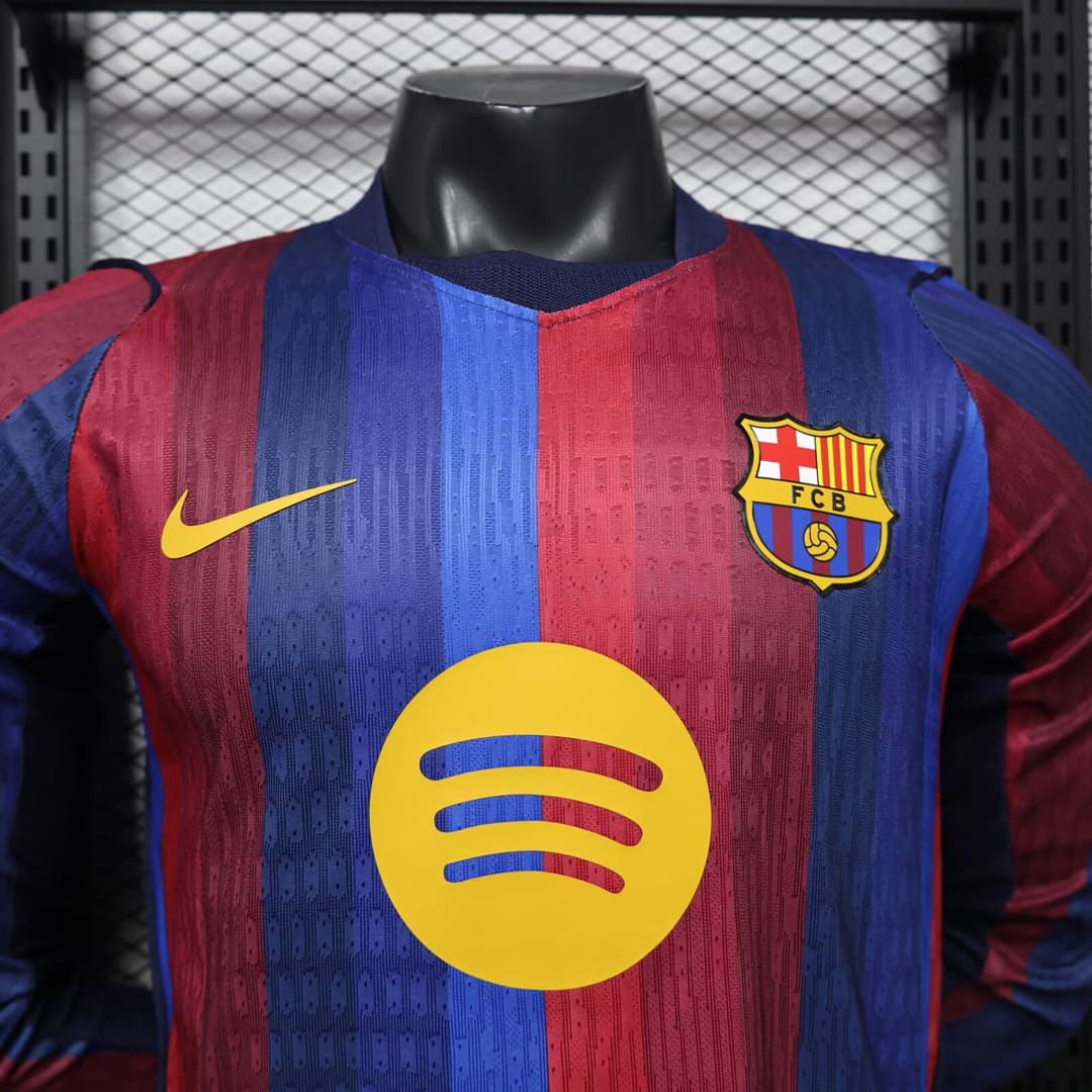 26/27 Barcelona Home Long Sleeve Player Version Soccer Jersey detalj 10
