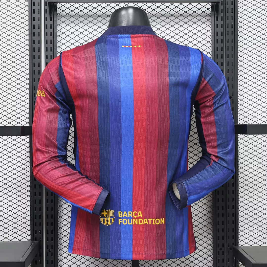 26/27 Barcelona Home Long Sleeve Player Version Soccer Jersey detalj 11