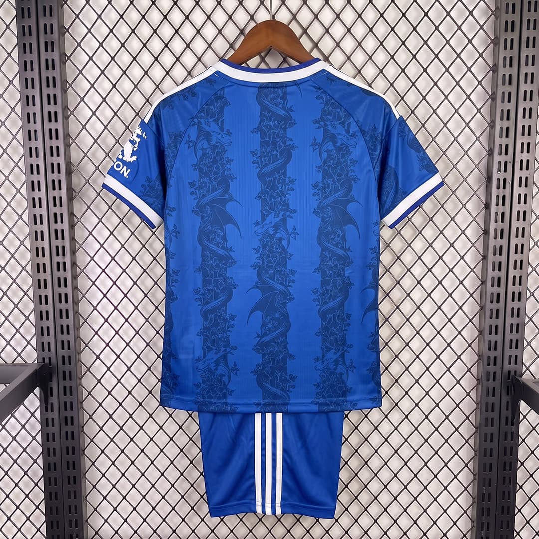 26/27 Leicester City Home Kids Soccer Jersey detalj 2