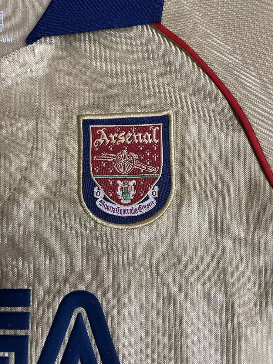 01/02 Arsenal Away Long Sleeve Retro Soccer Jersey detalj 3