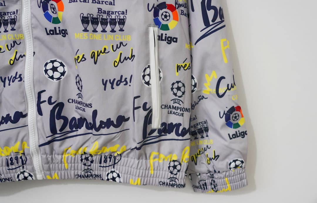24/25 Barcelona Grey Windbreaker detalj 3