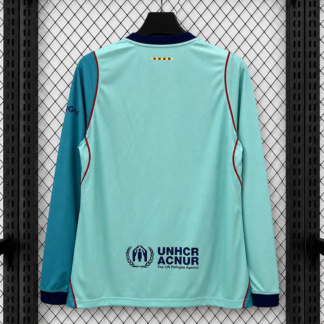 26/27 Barcelona Third Long Sleeve Soccer Jersey detalj 2