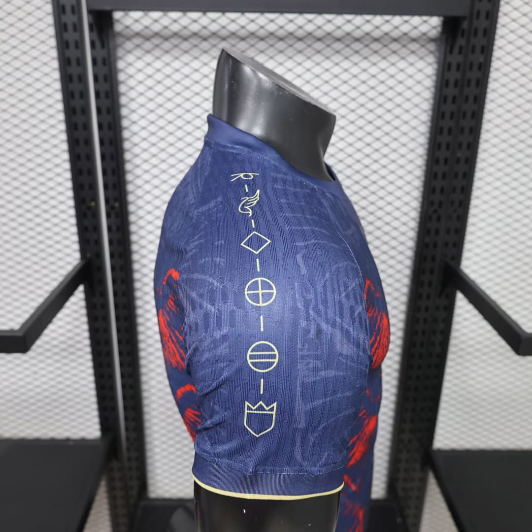 26/27 Paris Saint-Germain Special Concept Eiffel Tower Player Version Blue Soccer Jersey detalj 5