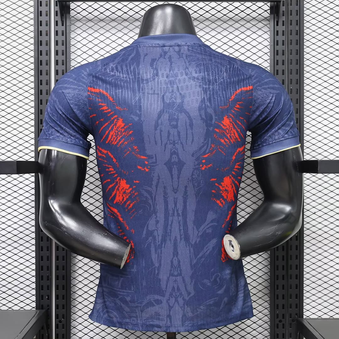 26/27 Paris Saint-Germain Special Concept Eiffel Tower Player Version Blue Soccer Jersey detalj 7