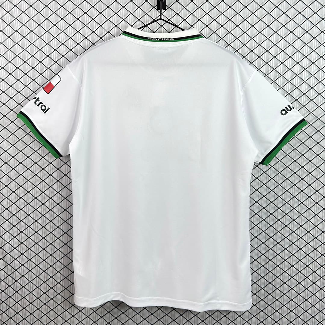 98/01 Santander Home Retro Soccer Jersey detalj 4